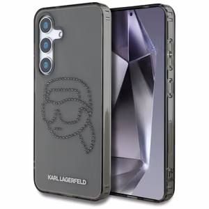Ümbris Karl Lagerfeld Rhinestones Karl Head Logo Samsung Galaxy S25 must