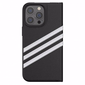 Чехол Adidas OR Booklet PU для iPhone 13 Pro / iPhone 13 - чёрный и белый