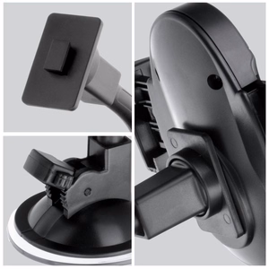Car phone hoidja Forcell F-Grip Oval 27 cm windshield / dashboard / air vent must