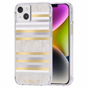 Case-Mate Pearl Stripes MagSafe ümbris seadmele iPhone 14 Plus, pärlmutrikaunistusega