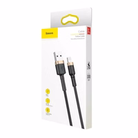 USB kaabel Baseus "Cafule" Must / Kuldne "Lightning" 100cm