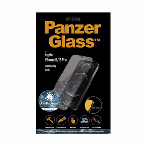 PanzerGlass E2E Super+ Microfracture antibacterial karastatud klaas jaoks iPhone 12 / 12 Pro - with must raamiga