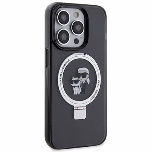 Karl Lagerfeld KLHMP15XHMRSKCK iPhone 15 Pro Max 6.7" чёрный/чёрный жёсткий чехол Ring Stand Karl&Choupette MagSafe