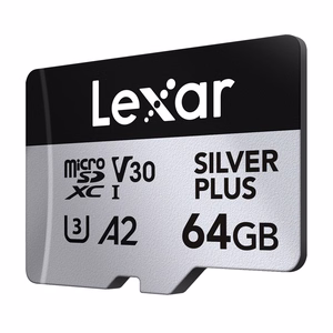 Карта памяти Lexar High-Performance Silver Plus microSDXC 64 ГБ + адаптер