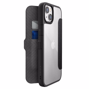 Raptic X-Doria Urban Folio ümbris seadmele iPhone 14 Plus, klapiga, must