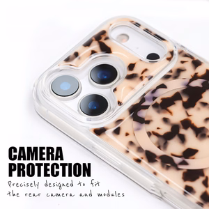 Crong Deluxe MAG Cover MagSafe ümbris seadmele iPhone 17 Pro, heleda kilpkonnamustriga