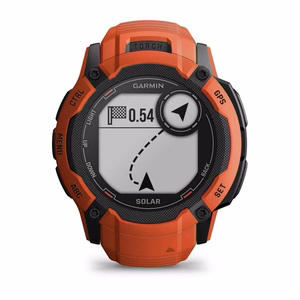 Garmin Instinct 2X Solar 2,79 cm (1,1") MIP, 50 mm, digitaalne 176 × 176 piksli puuteekraan, punane, GPS (satelliit)