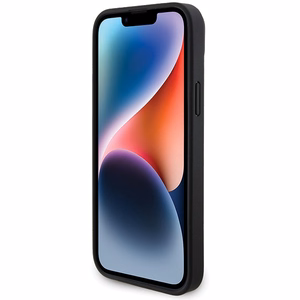 BMW Leather Carbon ümbris jaoks iPhone 15 Plus - must