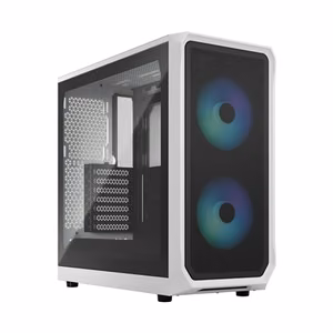Fractal Design Focus 2 RGB FD-C-FOC2A-04 – arvutikorpus, ATX kesktorn, RGB, karastatud klaasist küljeaken, valge