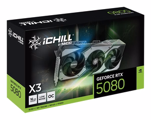 INNO3D iChill GeForce RTX 5080 X3 V2 NVIDIA graafikakaart, 16 GB GDDR7
