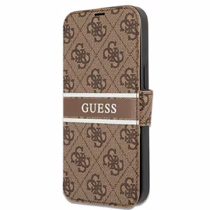 Guess GUBKP13L4GDBR iPhone 13 Pro / 13 6.1" pruun/pruun raamat 4G Stripe