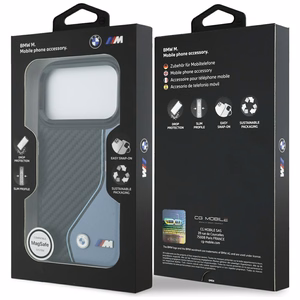 BMW M Carbon Logo MagSafe Ümbris jaoks iPhone 17 Pro - Sinine