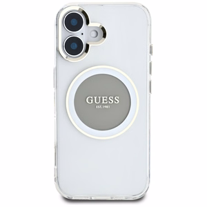Guess IML Metal Colored Circle Classic Logo MagSafe ümbris jaoks iPhone 16 - hall