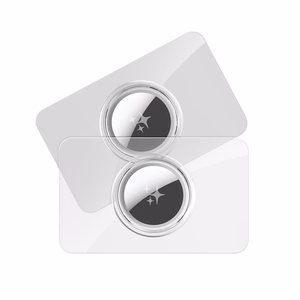 DUX DUCIS card-shaped protective case jaoks AirTag 2 pcs läbipaistev + must