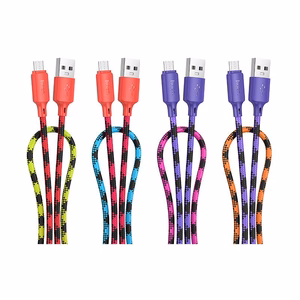 Cable USB A to Micro USB Hoco 2,4A 1 m X116 gradient purple