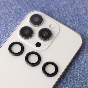 Set of lens glasses jaoks iPhone 13 Pro / iPhone 13 Pro Max must raamiga (3 pcs)