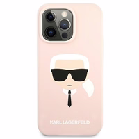 Karl Lagerfeld Silicone Karl`s Head Ümbris jaoks iPhone 13 Pro Max 6.7" - Light roosa