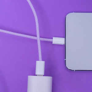 Maxlife MXUC-06 cable USB-C - USB-C 1,0 m 20W lilla nylon