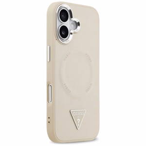 GUESS ümbris jaoks IPHONE 17 compatible with MagSafe GUHMP17SPSDTSCME (PU W/ Triangle Logo) beige