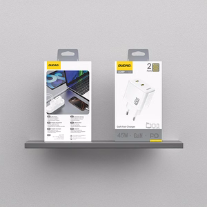 Dudao A28PEU PD 45W GaN 2xUSB seinalaadija - valge