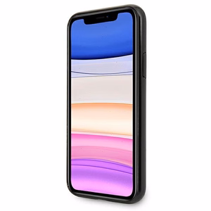 Mercedes hõbedaste tähtede mustriga ümbris iPhone 11 / Xr jaoks - must