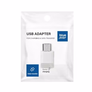 Адаптер Type-C — Micro USB Blue Star белый