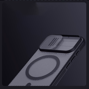 Nillkin CamShield Pro MagSafe Compatible Ümbris jaoks iPhone 17 - Läbipaistev Must