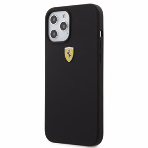 Ferrari FESSIHCP12LBK iPhone 12 Pro Max 6.7" чёрный/чёрный жёсткий чехол On Track Silicone