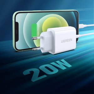 Ugreen USB laadija Power Delivery 3.0 Quick Charge 4.0+ 20W 3A valge (60450)