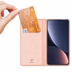 Dux Ducis Skin Pro чехол Xiaomi 13 флип кошелёк для карт с подставкой розовый