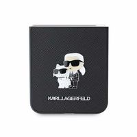 Karl Lagerfeld Saffiano Metal Pin Ümbris jaoks Samsung Galaxy Z Flip 6 - Must