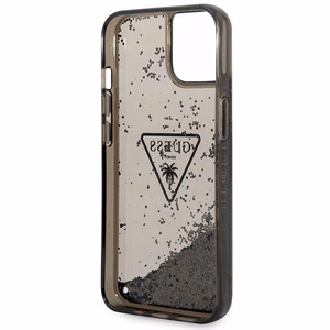 Guess GUHCP14MLFCTPK iPhone 14 Plus 6.7" чёрный/чёрный жёсткий чехол Liquid Glitter Palm Collection