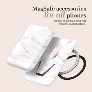 MIO White Marble Magsafe Ümbris kaardihoidjaga