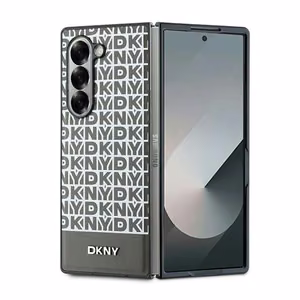 DKNY Repeat Pattern Bottom Stripe Ümbris jaoks Samsung Galaxy Z Fold 6 - Brown