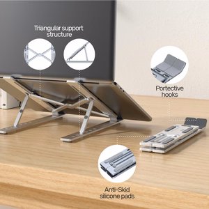 UNITEK OT155SL laptop stand hõbedane