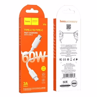 Kaabel USB C to USB C Hoco 3A 60W 1 m X96 valge