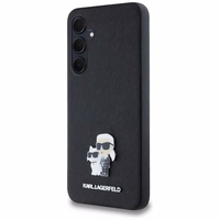 Karl Lagerfeld Saffiano Karl&Choupette Pin ümbris jaoks Samsung Galaxy A35 - must
