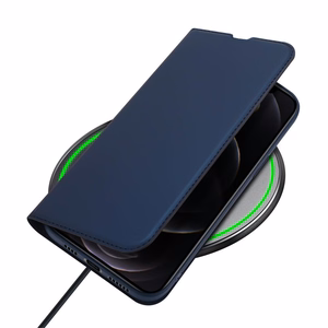 Dux Ducis Skin Pro raamaturiiuli tüüpi ümbris iPhone 13 Pro Maxile sinine