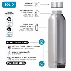 Quokka Solid Kids with Strap roostevabast terasest termospudel, 330 ml, Jungle