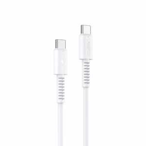 YESIDO KAABEL CA154 PD 60W TYPE-C/TYPE-C 1M PVC 3A valge