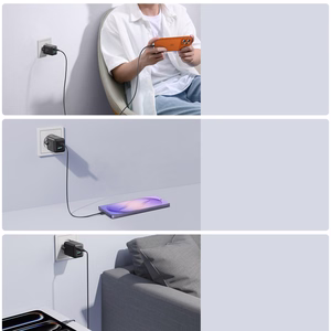 Joyroom JR-TG8 GaN 45W USB-C + USB-A seinalaadija – värv: must