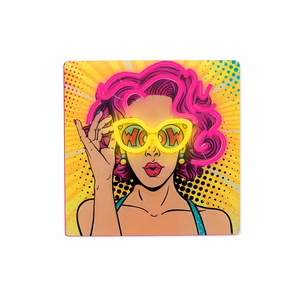 Neon ART LED POWER WOMAN kollane-lilla FLA02 Forever Light