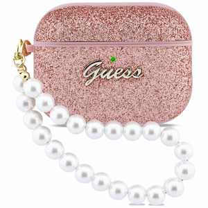 Guess Glitter Pearl Rihm Ümbris for AirPods Pro 3 - roosa