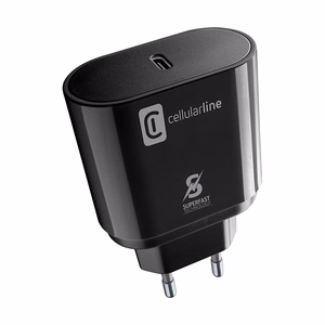 Cellularline USB-C võrgulaadija Samsungi seadmetele, 25 W, must