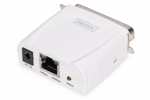 Digitus Fast Ethernet Print Server, 1-Port 1x RJ45, 1x DB-36-pin male Centronics DN-13001-1 White