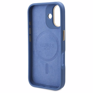 Guess 4G Logo Plate MagSafe Ümbris jaoks iPhone 16 Plus - sinine