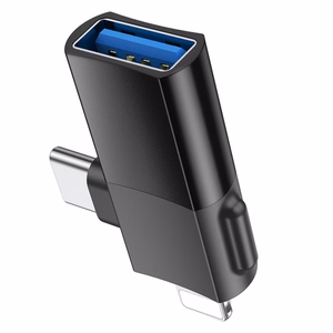 Adapter OTG 2in1 USB C / Lightning USB A Hoco UA17 must