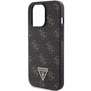 Guess 4G Triangle Metal Logo ümbris jaoks iPhone 14 Pro - must