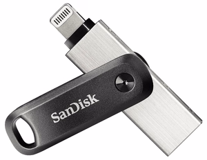 SanDisk iXpand USB mälupulk 64 GB USB Type-A / Lightning 3.2 Gen 2 must, hõbedane