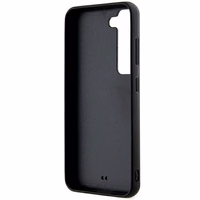 Karl Lagerfeld 3D Rubber Glitter Logo ümbris jaoks Samsung Galaxy S24 - must